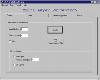 Creating an MLP network